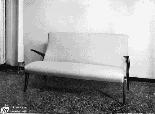 Image for X Triennale - Parco Sempione - Padiglione per esposizione di mobili di serie - Divano - Osvaldo Borsani