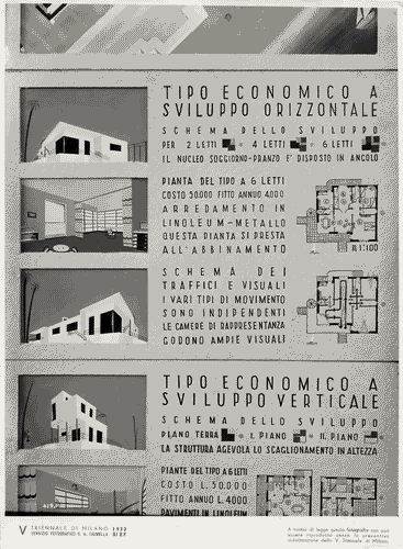 Image for V Triennale - Mostra internazionale di architettura moderna - I° galleria dell'Italia - Progetti di edifici tipici - Case di abitazione - Villa al mare-case d'affitto stagionale di Domenico Filippone