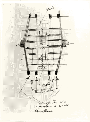 Image for Luciano Baldessari, architetto, pittore, scenografo 1896-1982 - Schizzo del grattacielo all'Hansaviertel di Berlino
