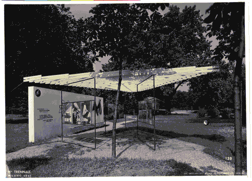 Image for IX Triennale - Mostra internazionale dell'architettura in movimento - Padiglione per la mostra dei Mezzi di trasporto aerei, terrestri e lacuali - Gian Casè - Nino Fontana