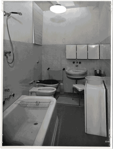 Image for X Triennale - Mostra della casa - Alloggio Borsalino n. 2 - Bagno - Ignazio Gardella - Gianfranco Frattini - Anna Monti - Gianemilio Monti - Piero Monti - Giancarlo Ortelli.