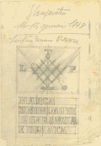 Image for Bozzetto per vetrofania del "Lanificio Toscano Pistoiese"