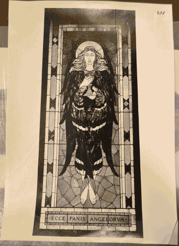 Image for Vetrata a colori "L'angelo dell'Eucarestia"